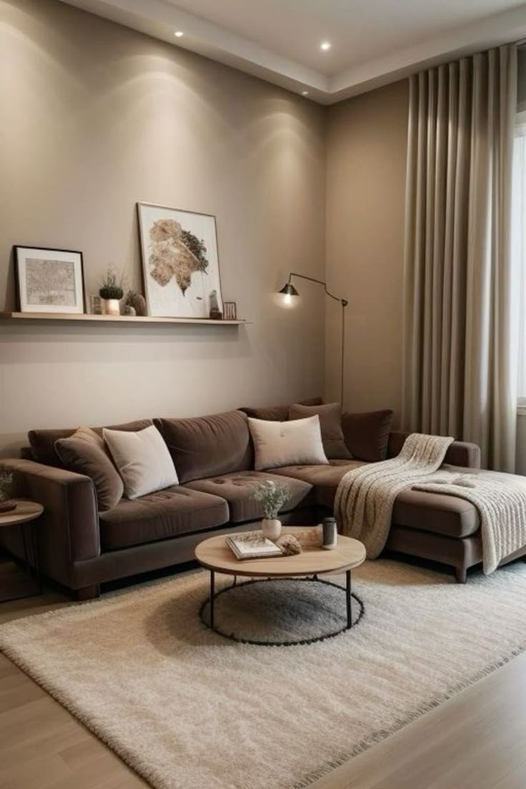 A cozy living room with a modern sofa, soft cushions, and warm decor stylish comfort from a Malappuram furniture shop.